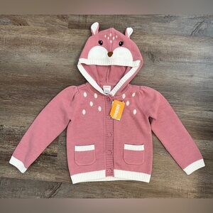 Gymboree Toddler Girls 2T Pink Deer Cardigan